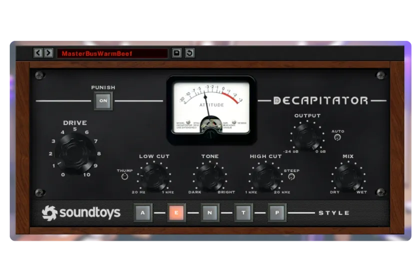 Audio Saturation: SoundToys Decapitator