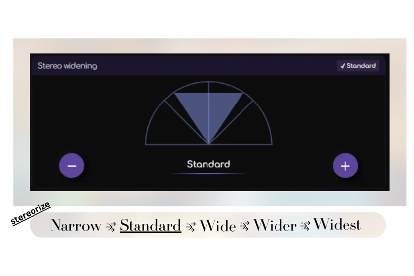 Remasterify's Stereo Widening settings