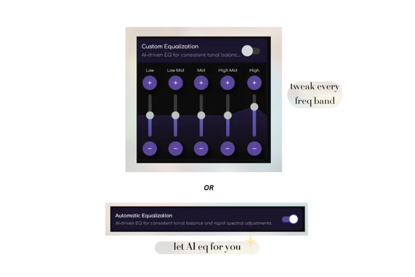 Remasterify's AI equalizer: Smart controls VS Full custom control