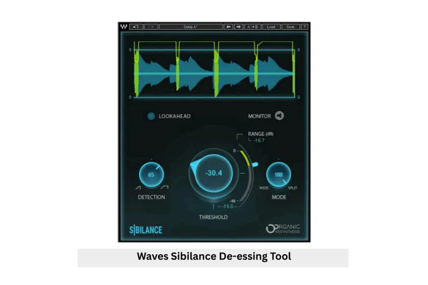 Waves Sibilance De-essing tool