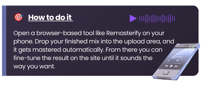 How to use AI Audio Mastering on Mobile