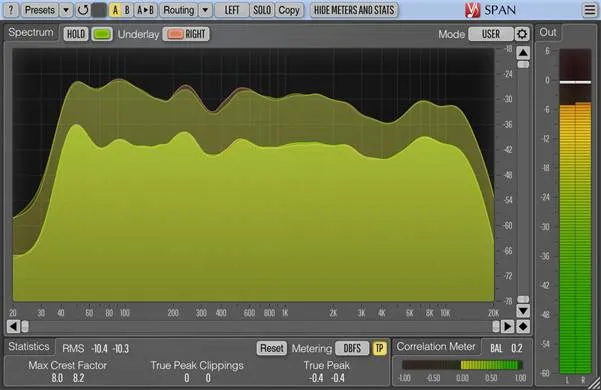 Voxengo SPAN - For Frequency Spectrum Analysis