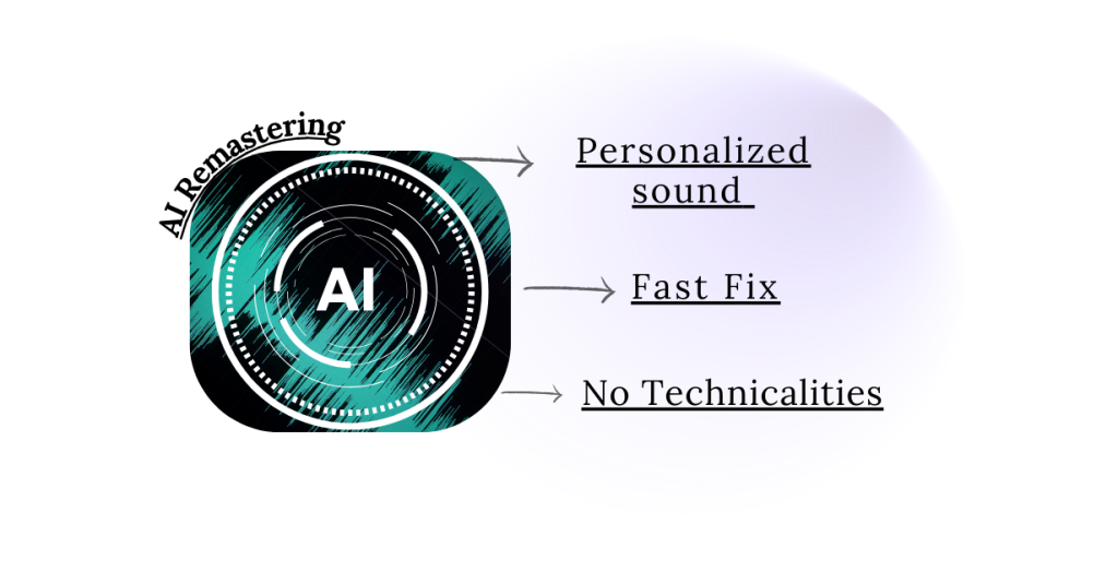 AI Remastering Benefits: Personalized Sound, Fast Fix, and no technicalities.