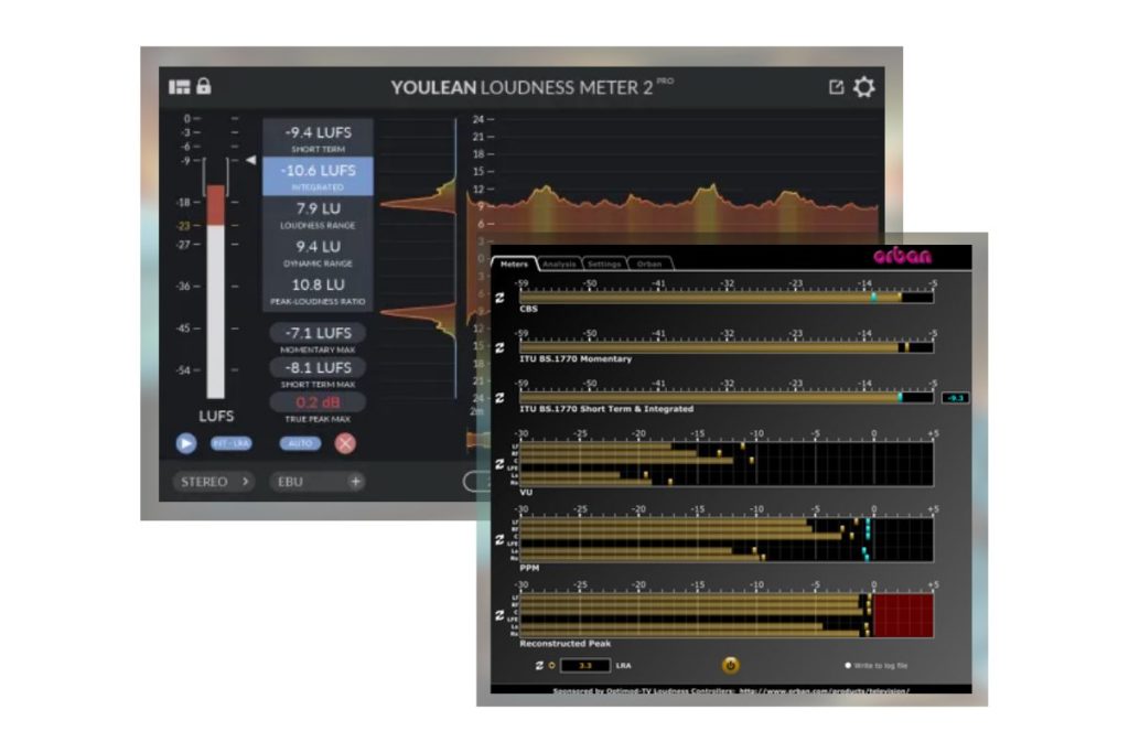 Youlean loudness Meter and Orban loudness Meter