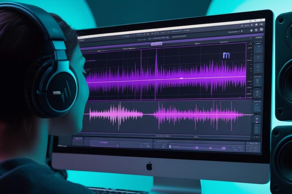Women staring at a mix on the screen