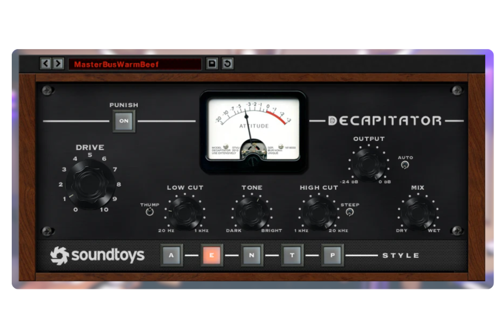 Audio Saturation: SoundToys Decapitator