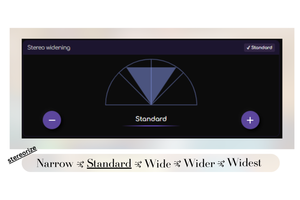 Remasterify's Stereo Widening settings