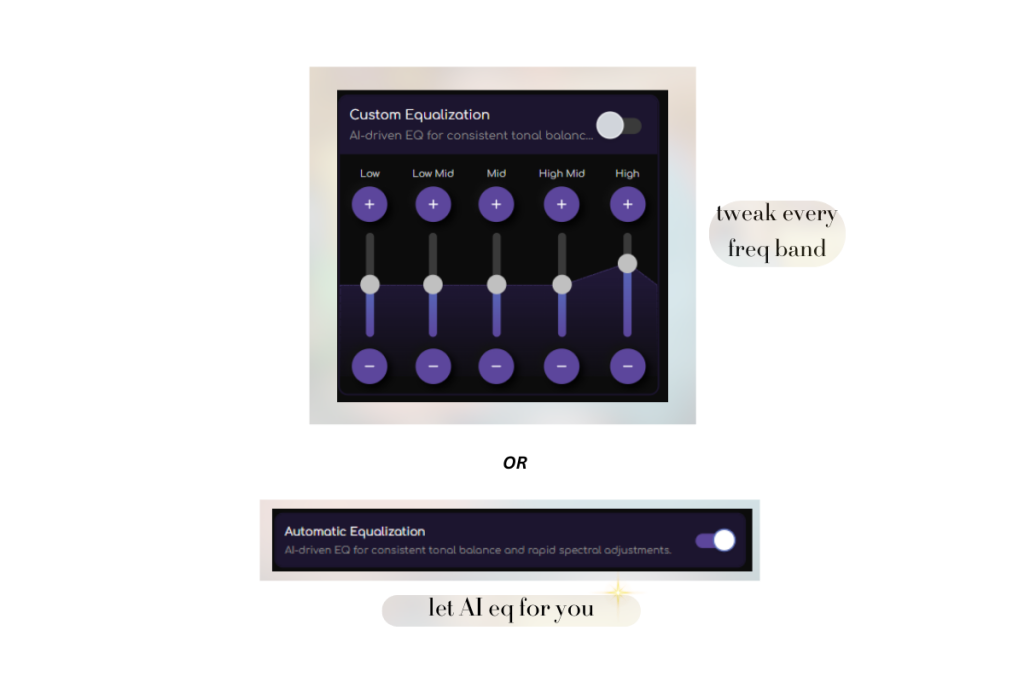 Remasterify's AI equalizer: Smart controls VS Full custom control