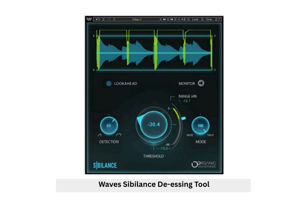 Waves Sibilance De-essing tool