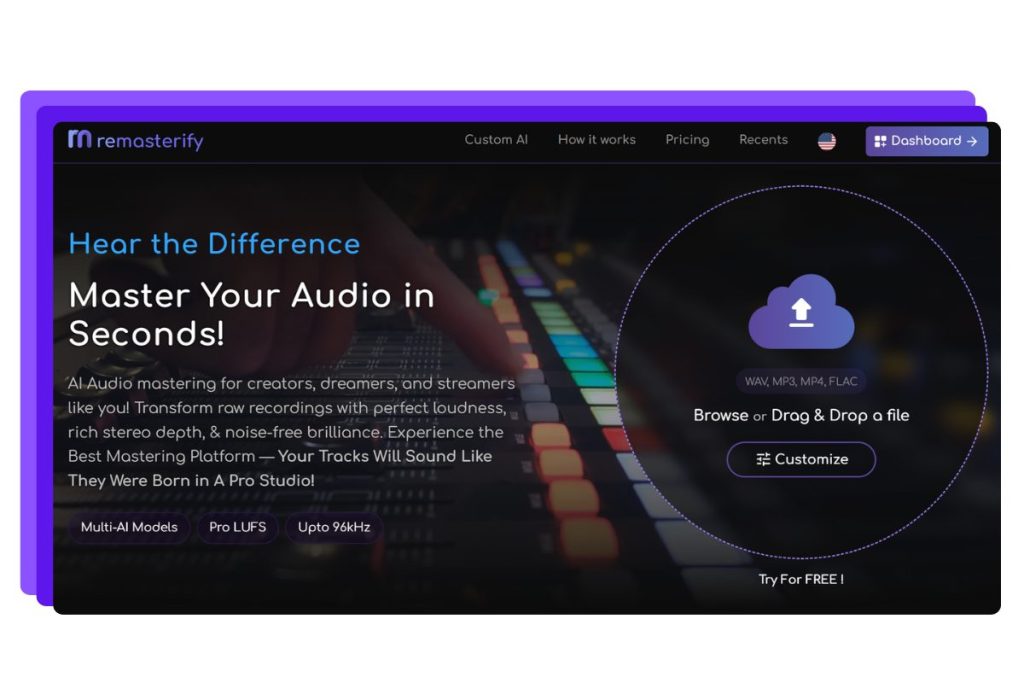 Remasterify Homepage