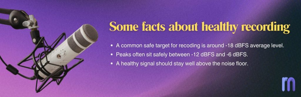 Some facts about healthy recording